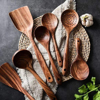 Natural Teak Wood Kitchen Set
