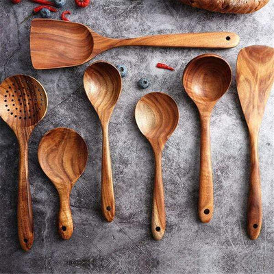 Natural Teak Wood Kitchen Set