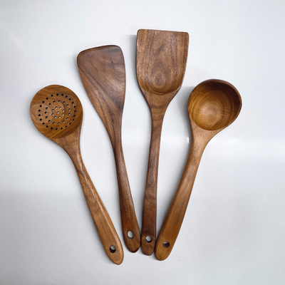 Natural Teak Wood Kitchen Set