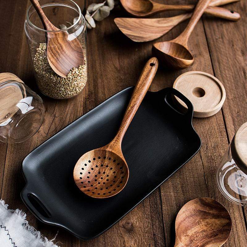 Natural Teak Wood Kitchen Set