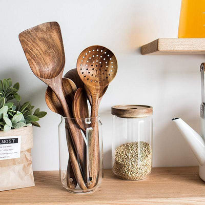 Natural Teak Wood Kitchen Set