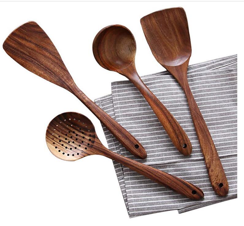 Natural Teak Wood Kitchen Set