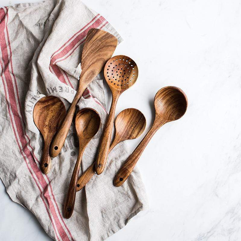 Natural Teak Wood Kitchen Set
